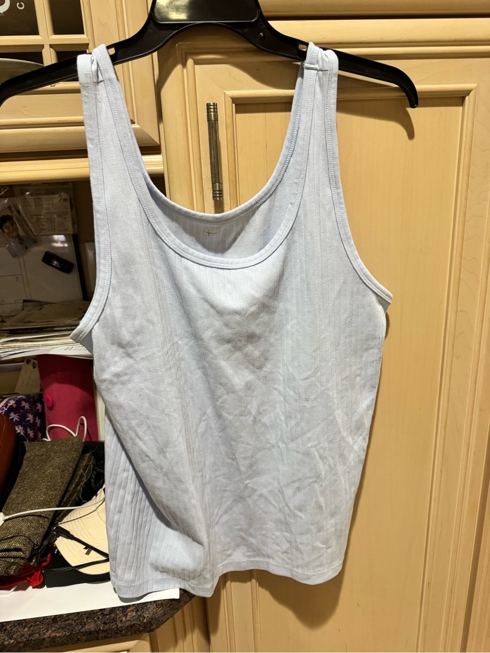 aerie Pale Blue Ribbed Tank Top